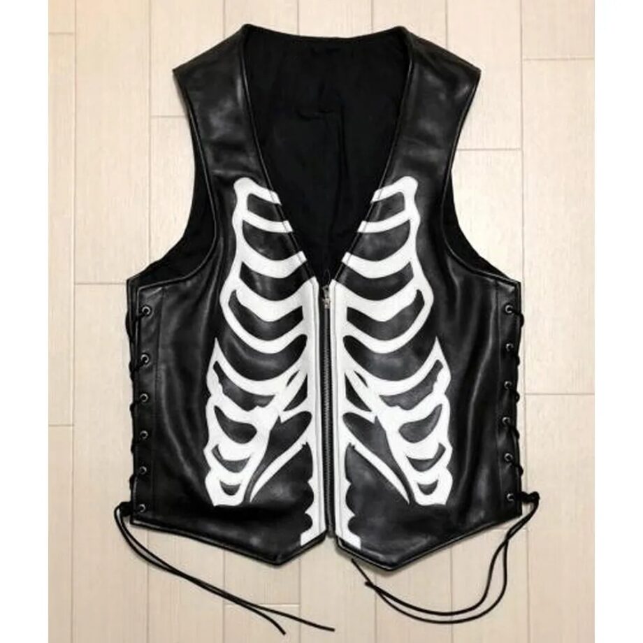 Skeleton Leather Vest