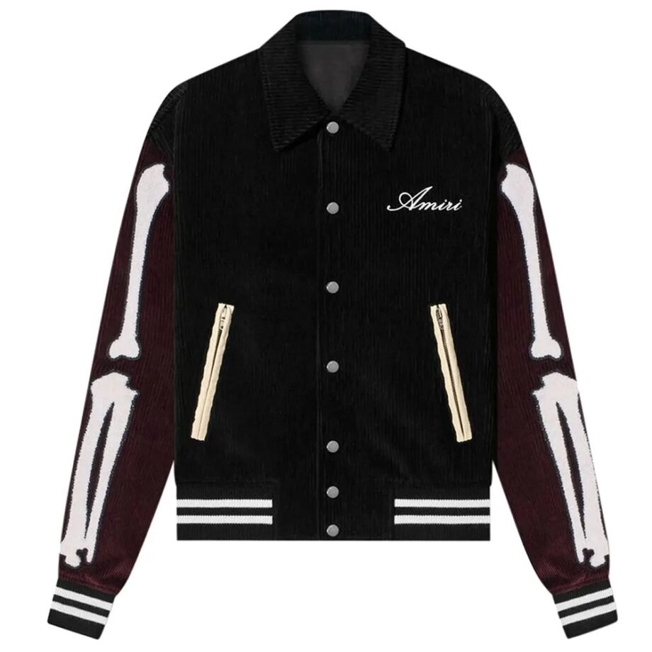 Bones Amiri Corduroy Varsity Jacket