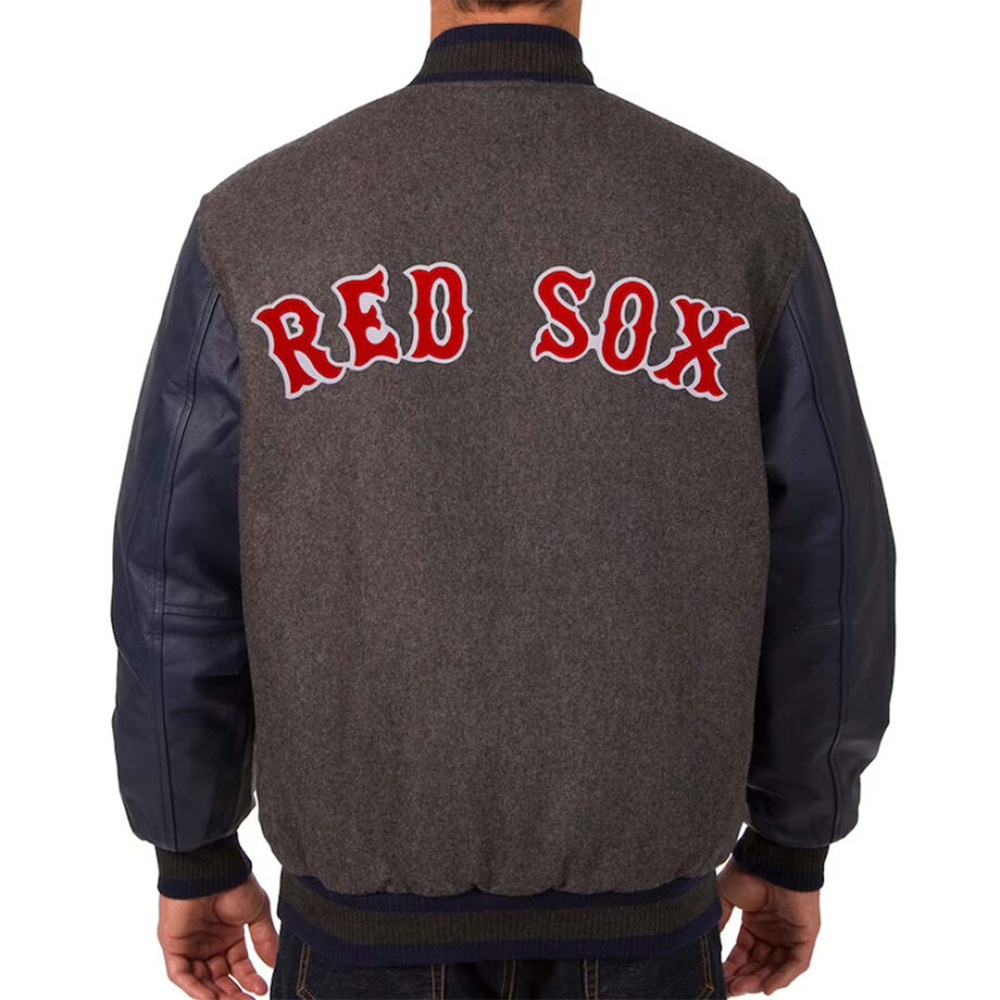 Boston Red Sox Charcoal & Navy Varsity Jacket