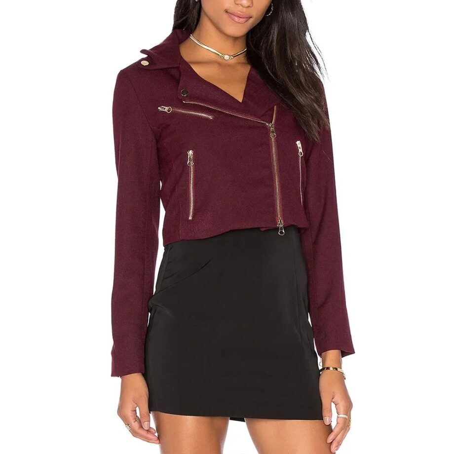 Beauty and the Beast Kristin Kreuk Burgundy Jacket