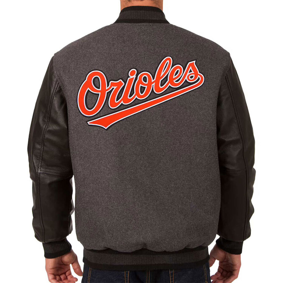 Baltimore Orioles Charcoal/Black Varsity Jacket