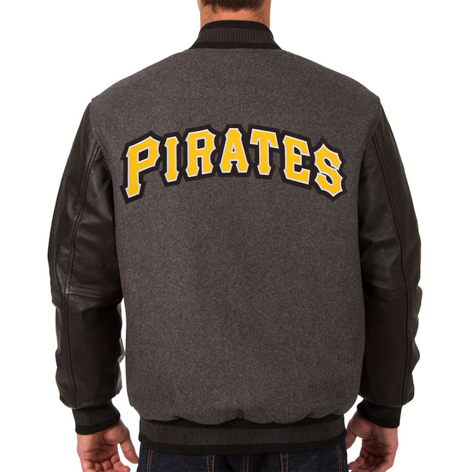 Pittsburgh Pirates Charcoal/Black Varsity Jacket