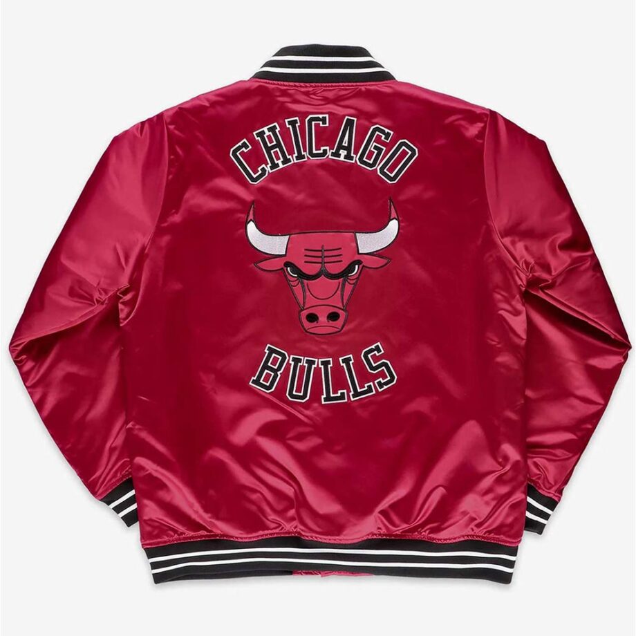 Chicago Bulls Red Heavyweight Satin Jacket