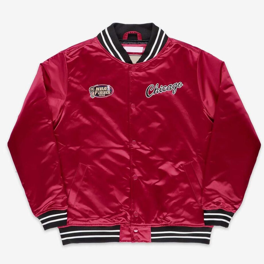 Chicago Bulls Red Heavyweight Satin Jacket