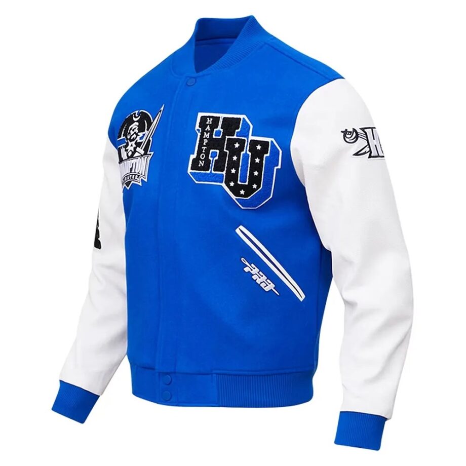 Hampton Pirates Royal & White Varsity Jacket
