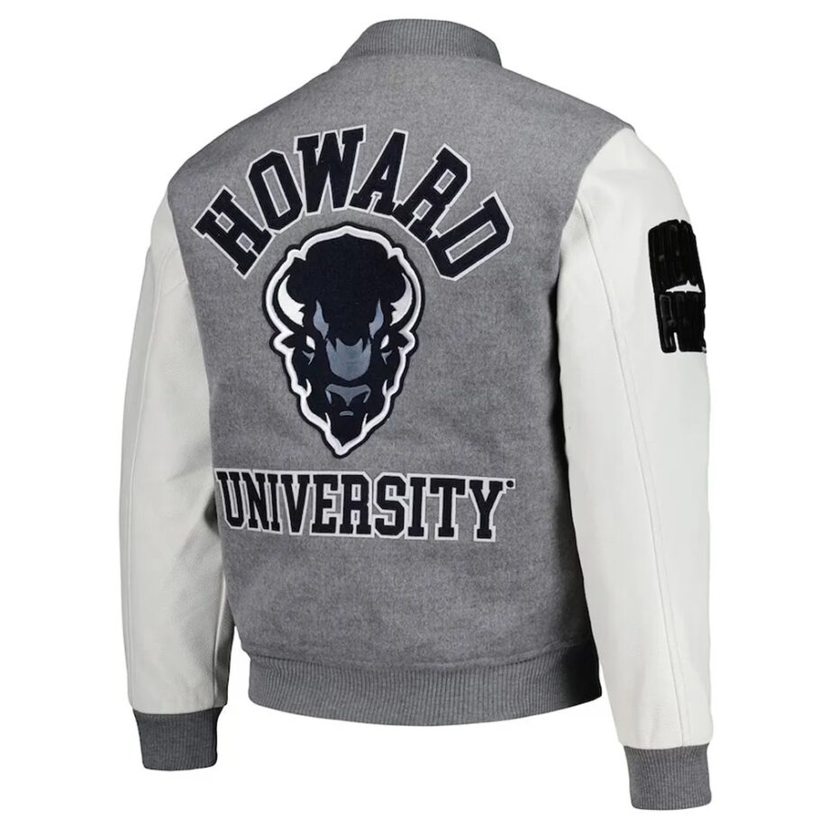 Classic Howard Bison Gray Varsity Jacket