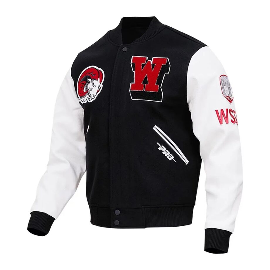 Classic Winston-Salem State Black & White Varsity Jacket