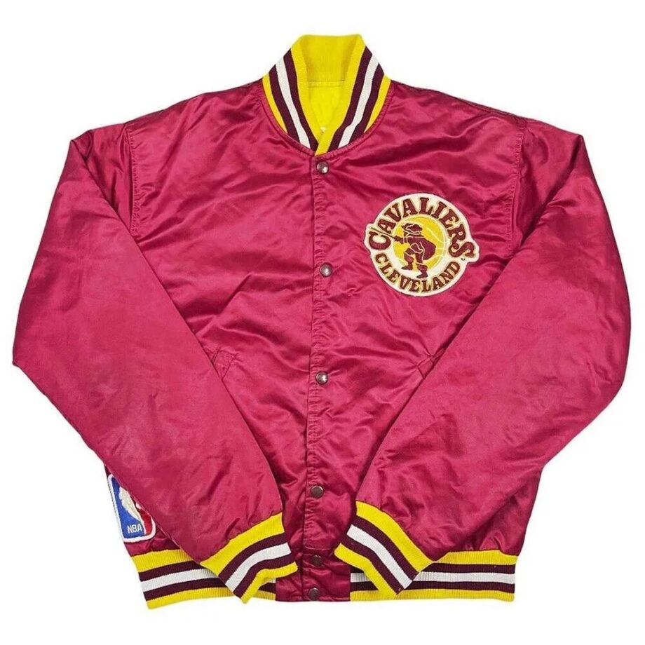 Vintage 80s Cleveland Cavaliers Burgundy Jacket