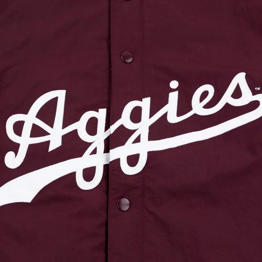 Coaches Texas A&M Aggies Maroon Baseball Jacket