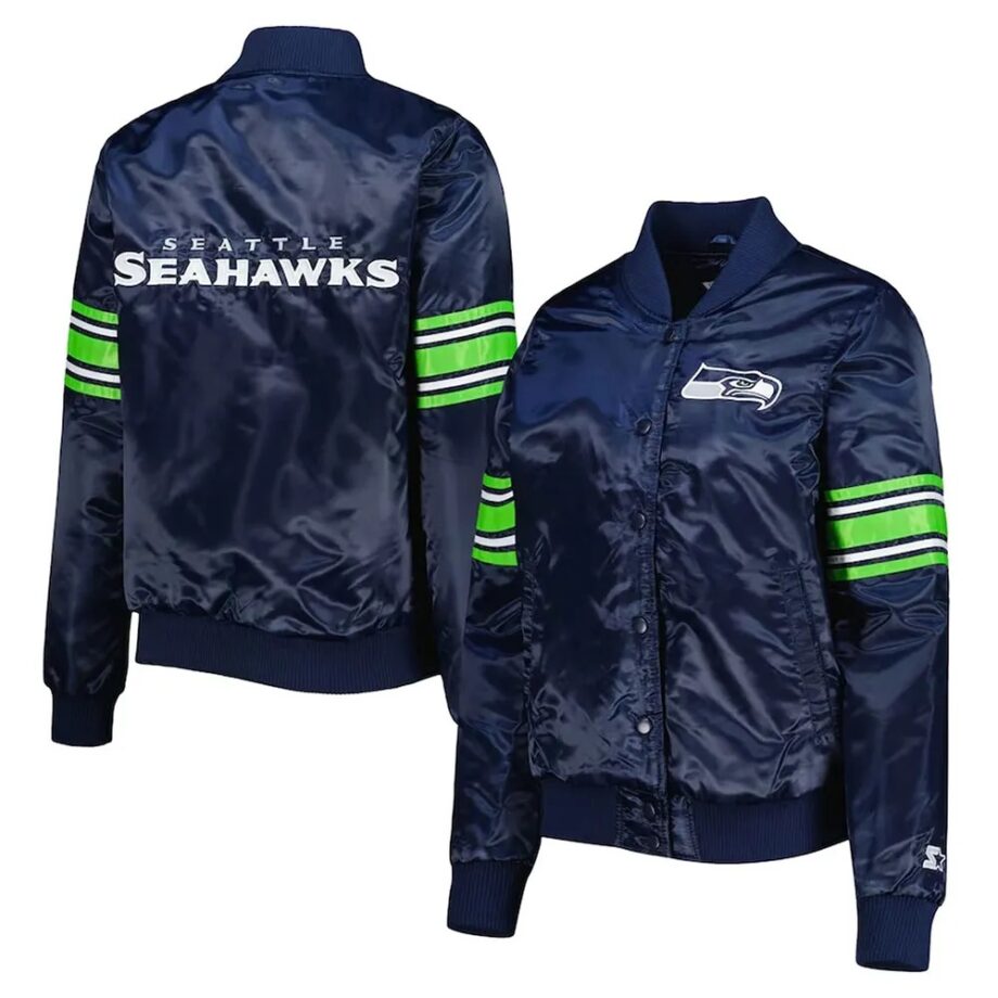 College Navy Seattle Seahawks Varsity Jacket