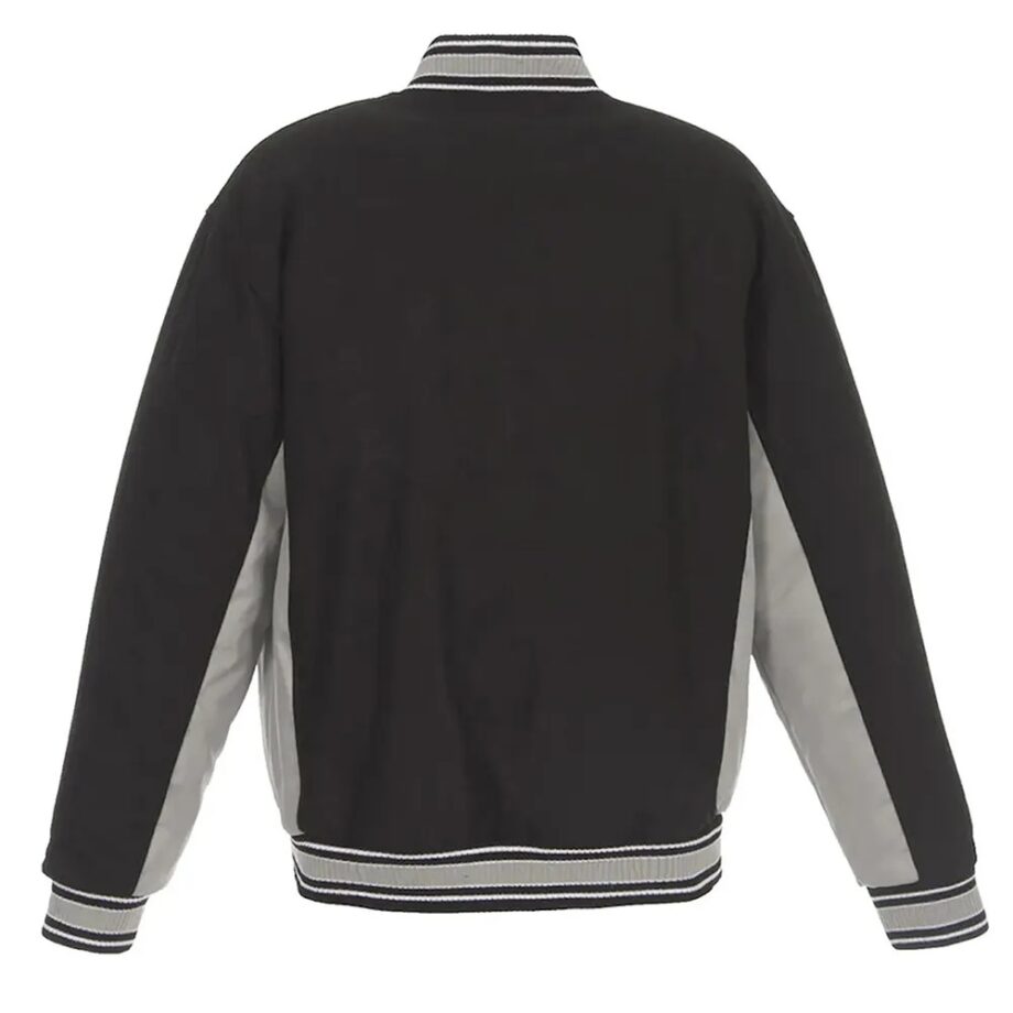 Colorado Rockies Gray & Black Varsity Wool Jacket