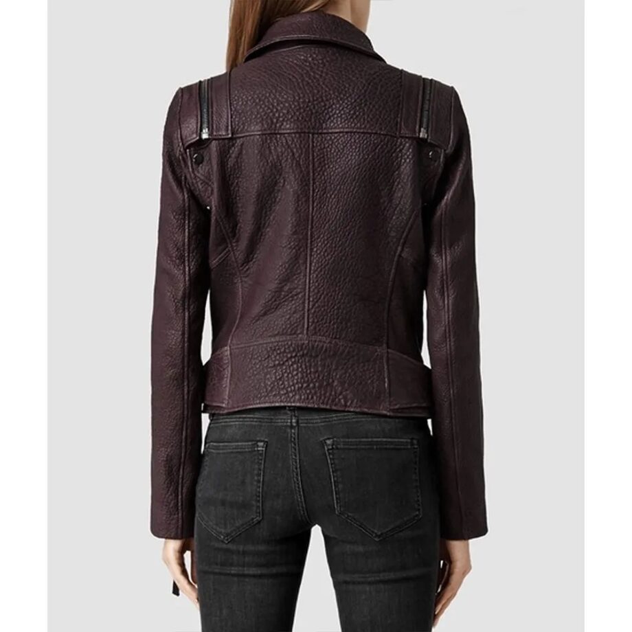Constantine Angélica Celaya Burgundy Leather Jacket