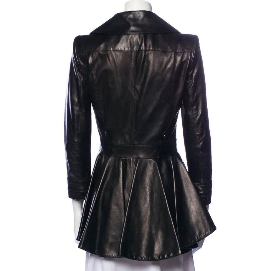 Demi Lovato Good Morning America Peplum Leather Jacket