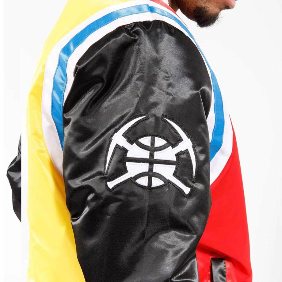 Denver Nuggets Color Block Satin Jacket