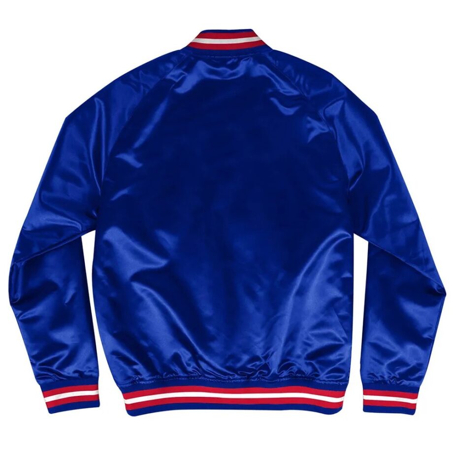 Detroit Pistons Blue Satin Jacket
