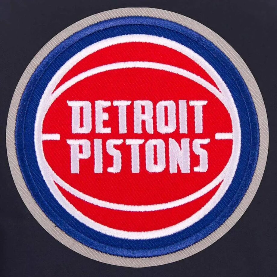 Detroit Pistons Navy Poly Twill Jacket