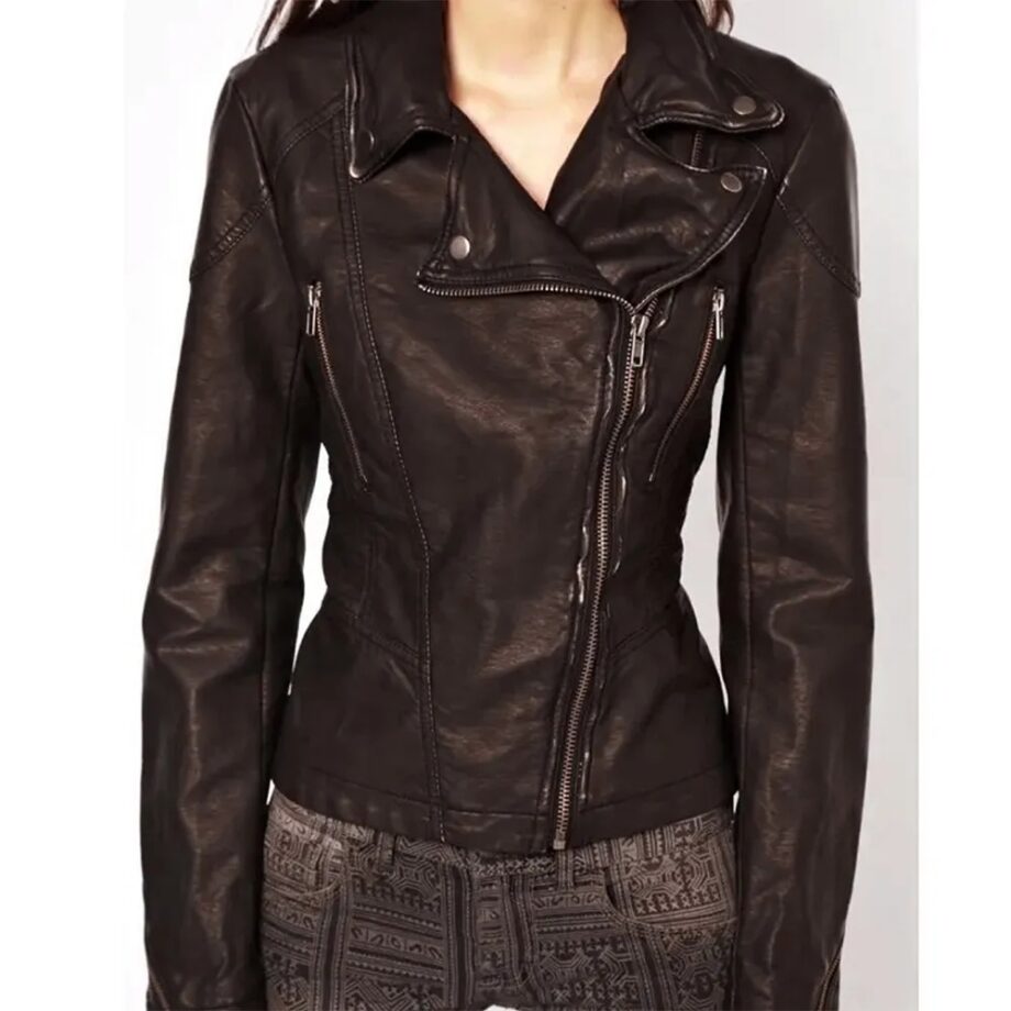 Pretty Little Liars S04 Shay Mitchell Brown Leather Jacket