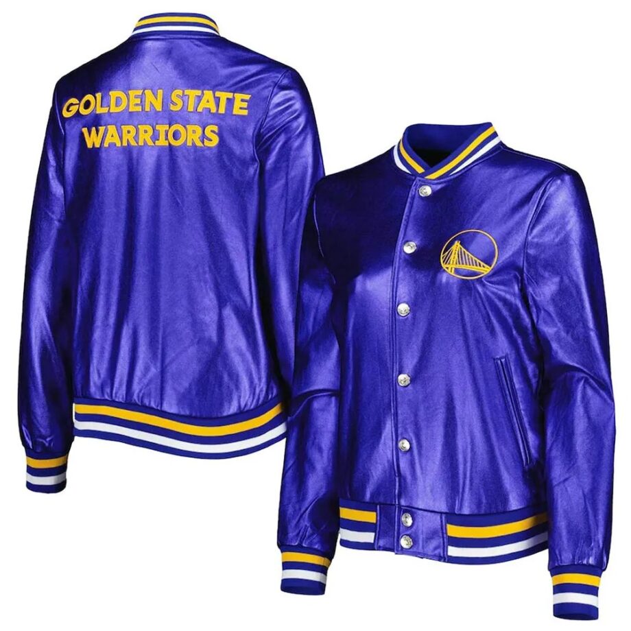 Golden State Warriors Metallic Royal Jacket