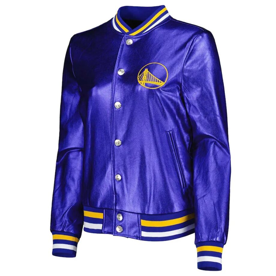 Golden State Warriors Metallic Royal Jacket