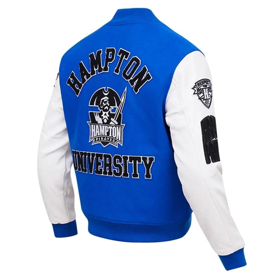 Hampton Pirates Royal & White Varsity Jacket