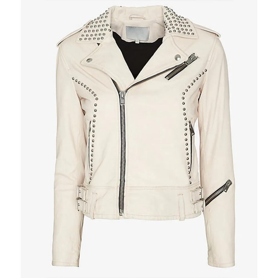 Pretty Little Liars Ashley Benson White Leather Jacket
