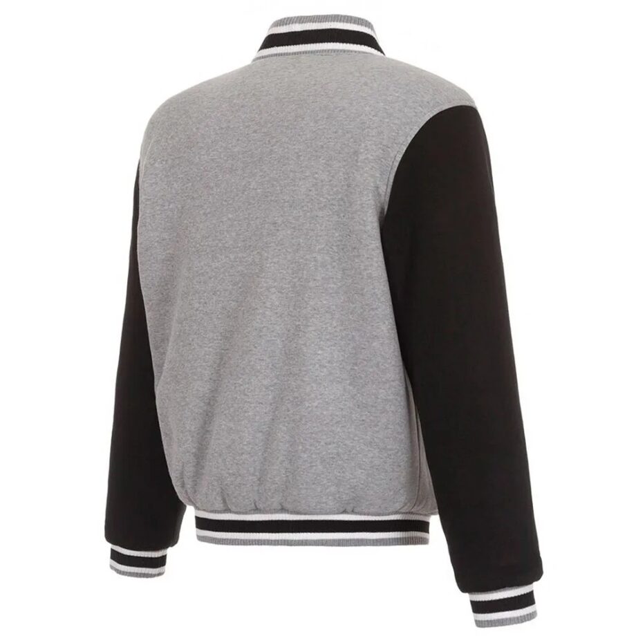Houston Dynamo Gray & Black Varsity Wool Jacket