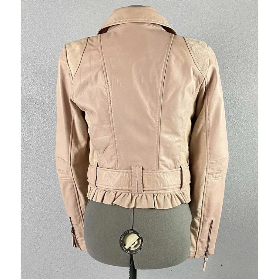 I Didnt Do It Piper Curda Pink Leather Jacket