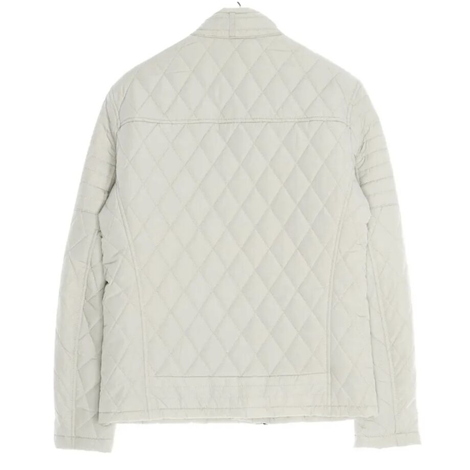Joe Burrow White Quilted Bomber Jacket