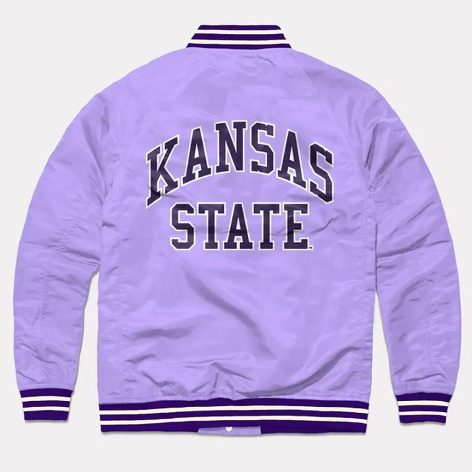 Kansas State Wildcats Lavender Varsity Satin Jacket