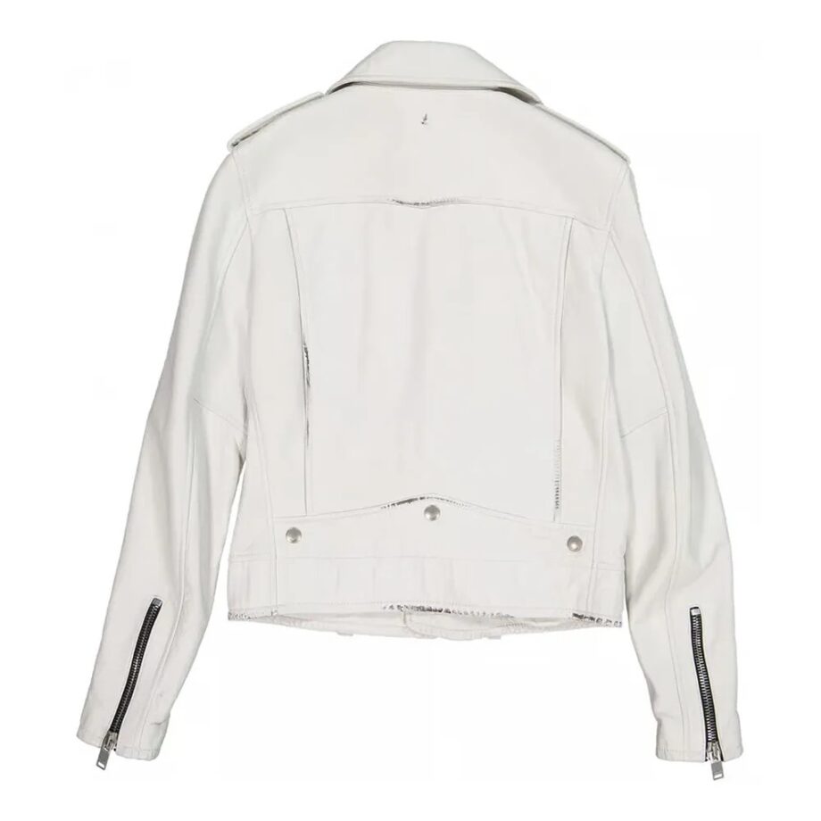 Khloe Kardashian KUWTK White Leather Jacket