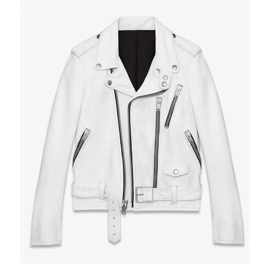 Khloe Kardashian KUWTK White Leather Jacket