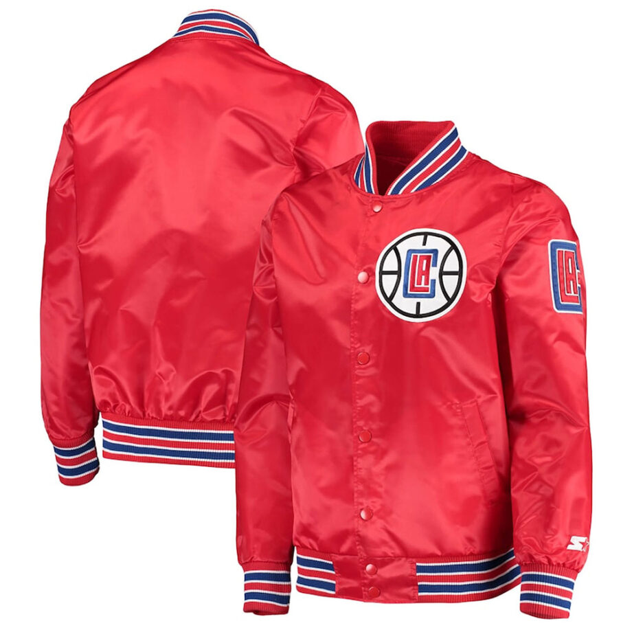 LA Clippers The Diamond Classic Red Satin Jacket