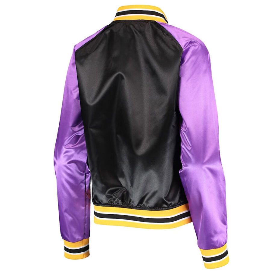 LA Lakers Hardwood Classics Raglan Satin Jacket