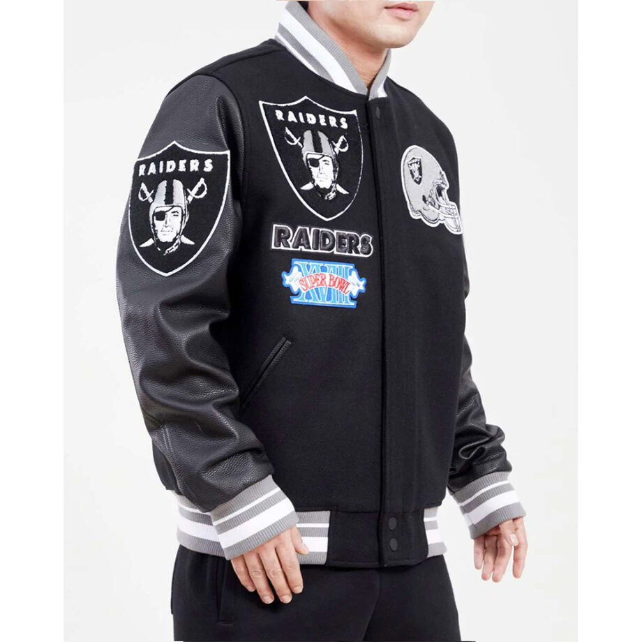 Las Vegas Raiders Mash Up Varsity Jacket