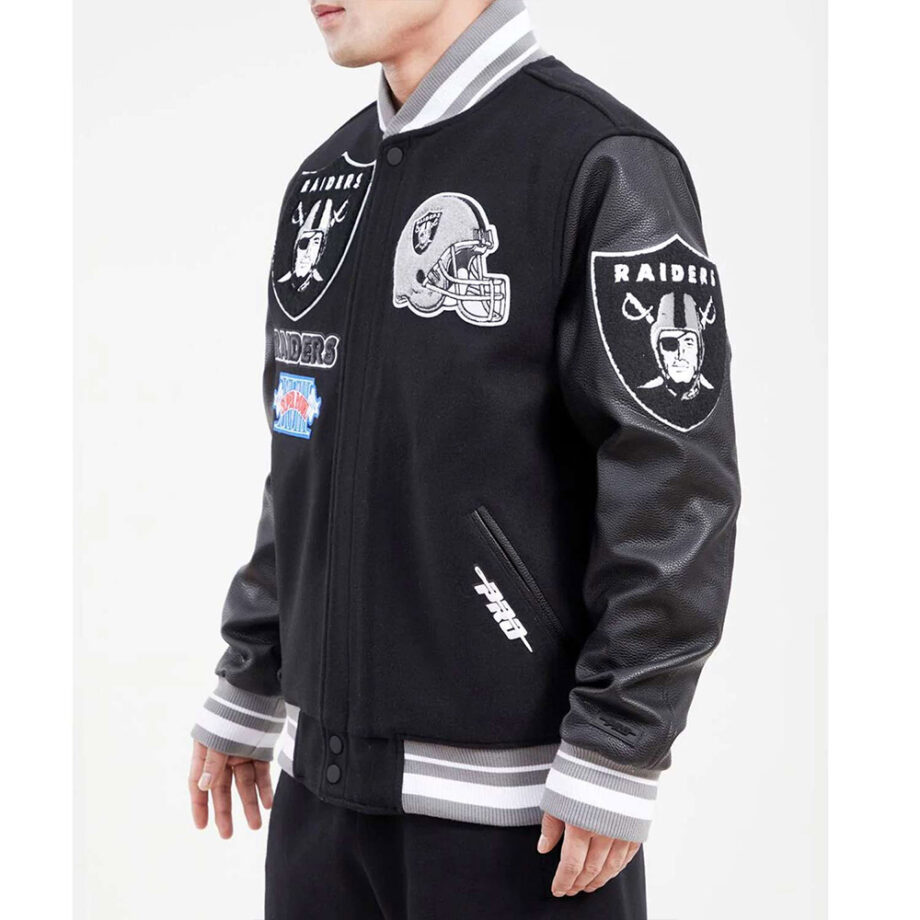 Las Vegas Raiders Mash Up Varsity Jacket