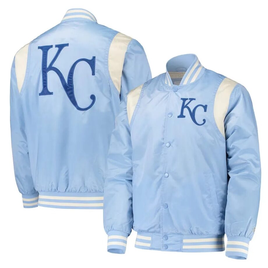 Light Blue & Cream Kansas City Royals Varsity Jacket