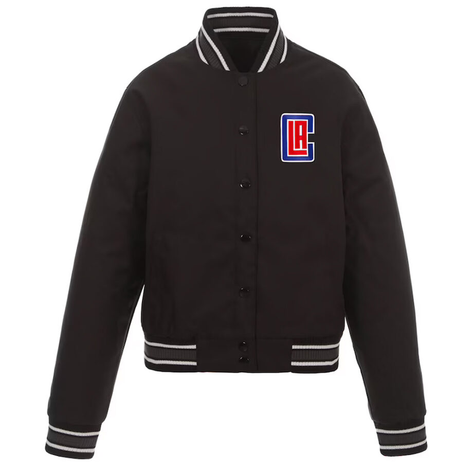 LA Clippers Black Poly-Twill Jacket