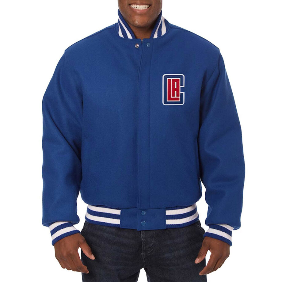 LA Clippers Royal Varsity Wool Jacket