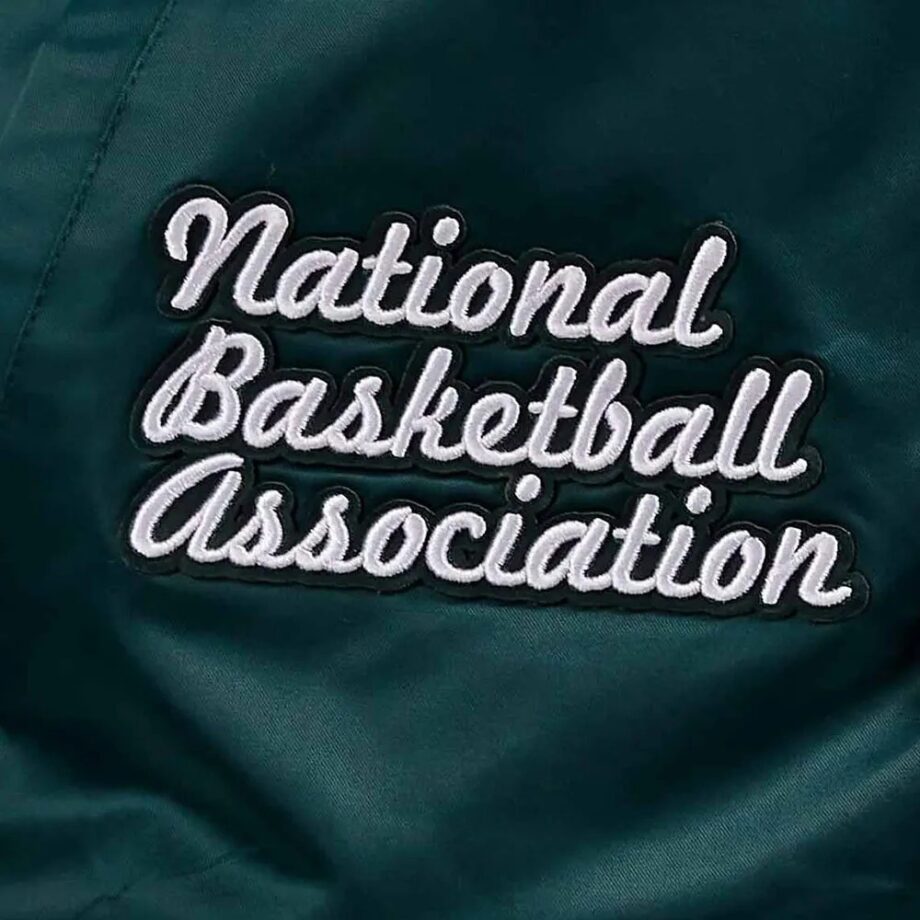 Mash Up Boston Celtics Green Satin Jacket