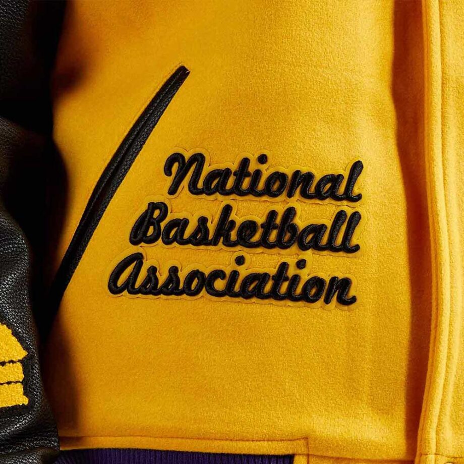 Mash Up Los Angeles Lakers Varsity Yellow & Black Jacket