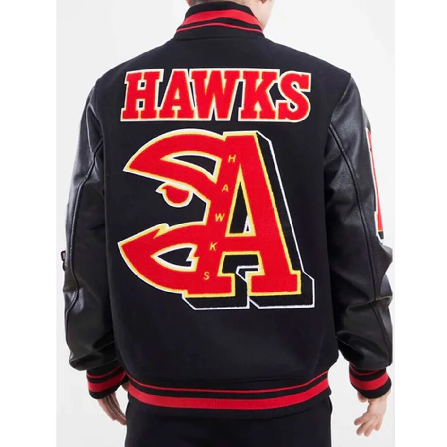 Mashup Atlanta Hawks Black Varsity Jacket