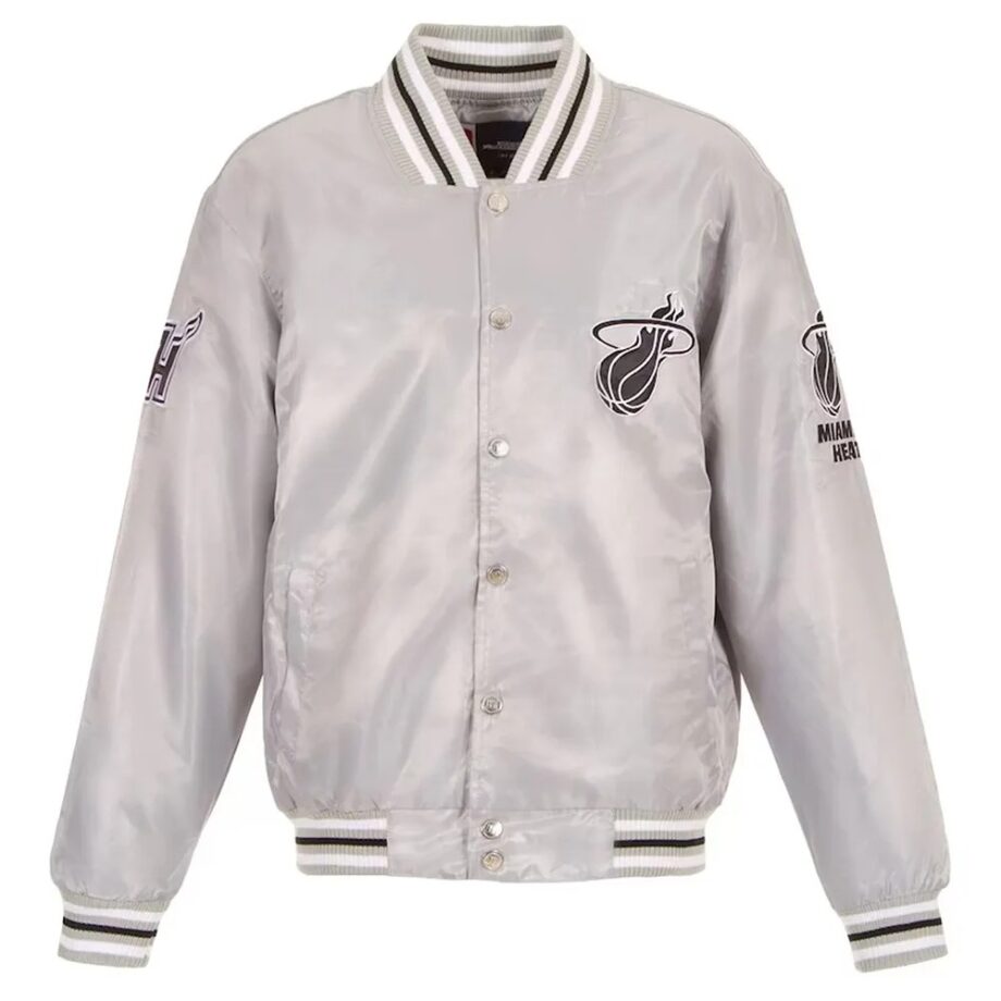 Silver Miami Heat Satin Jacket