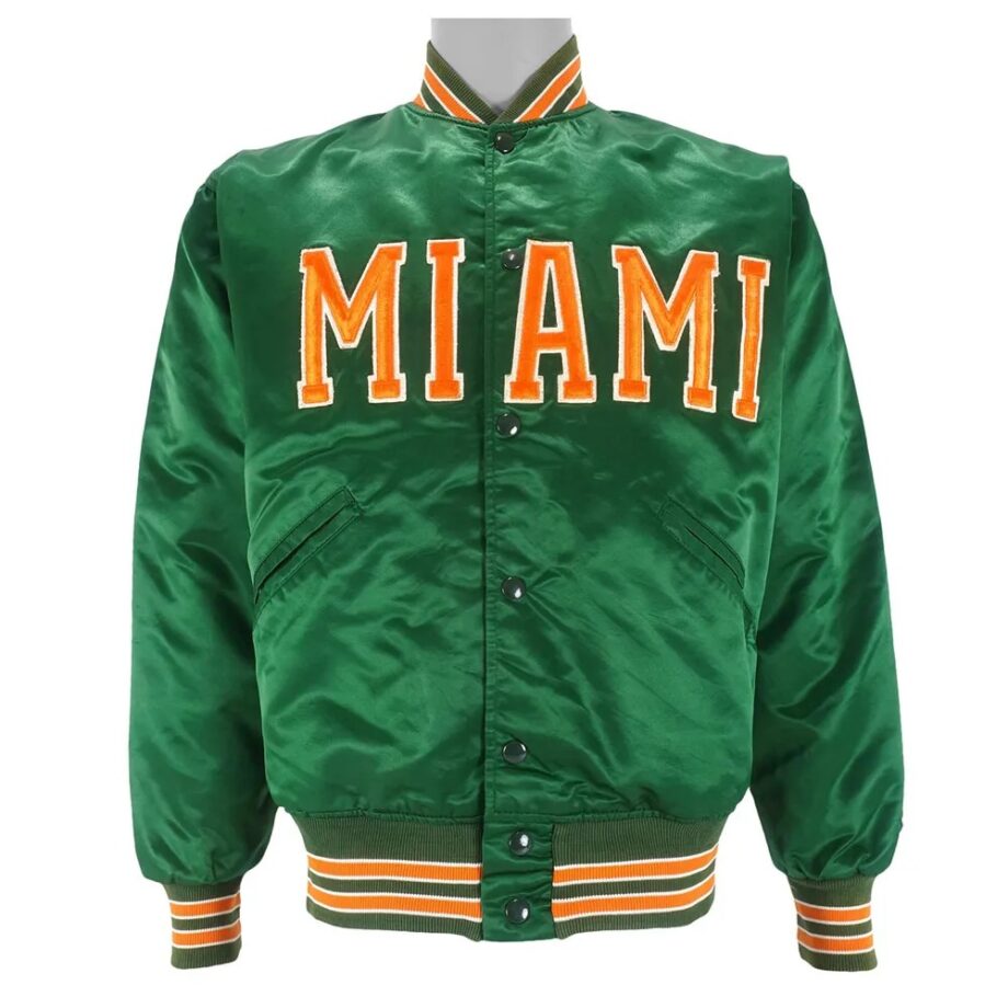80s Miami Hurricanes Green Jacket