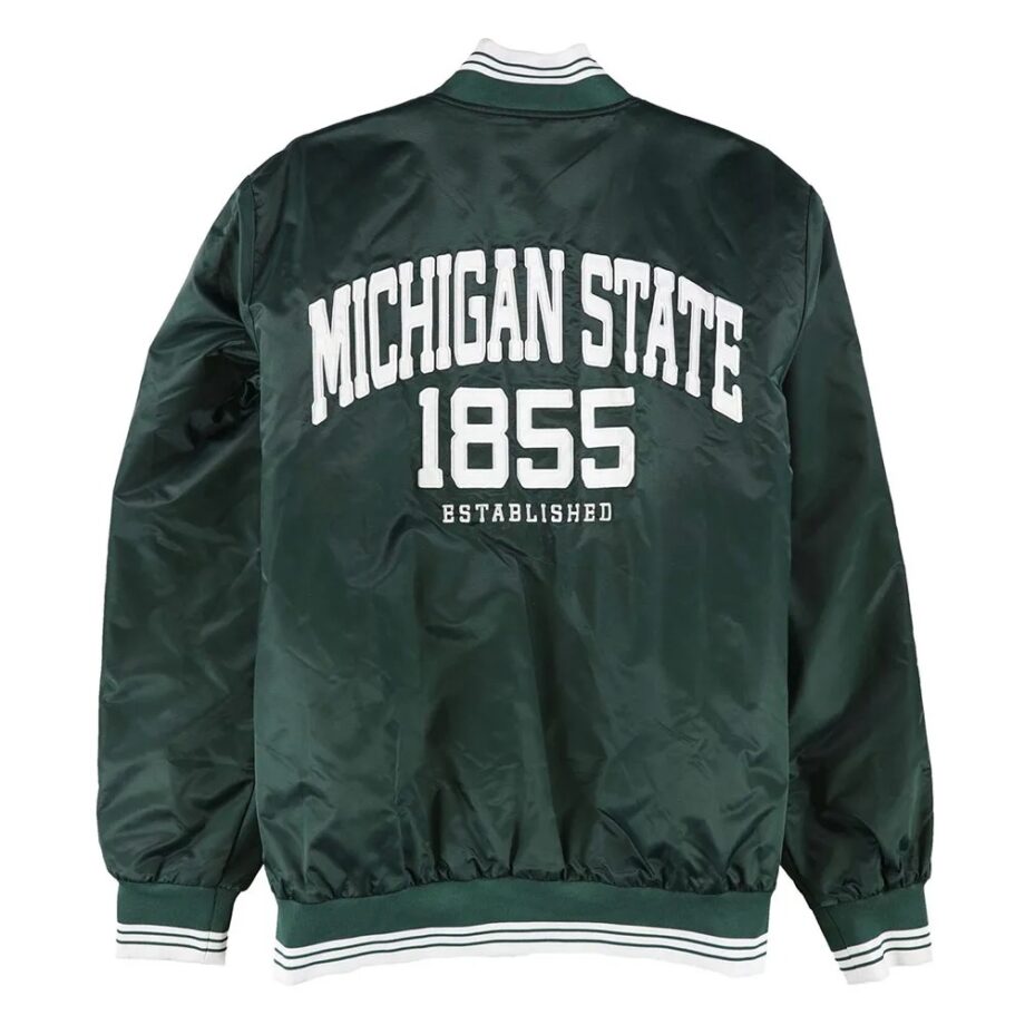 Michigan State Spartans Green Satin Jacket