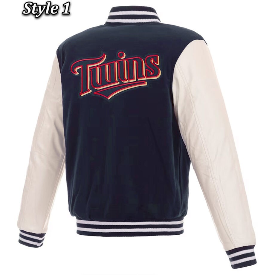 Minnesota Twins Navy & White Varsity Jacket