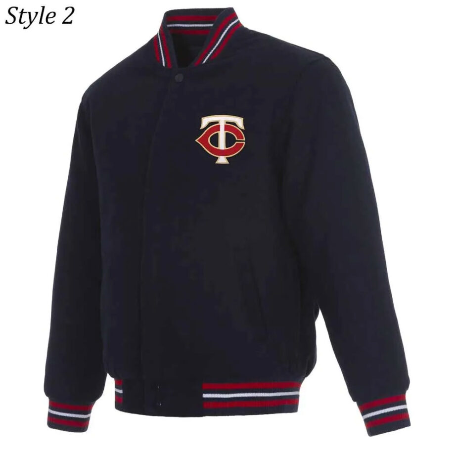 Minnesota Twins Navy Varsity Wool Jacket