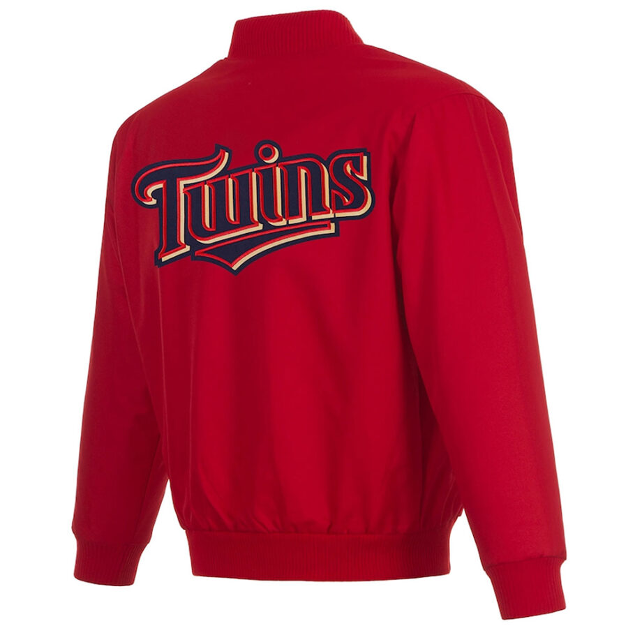 Minnesota Twins Red Poly-Twill Full-Snap Jacket