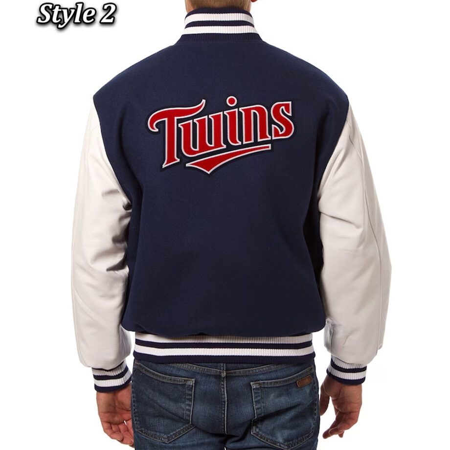 Minnesota Twins Navy & White Varsity Jacket
