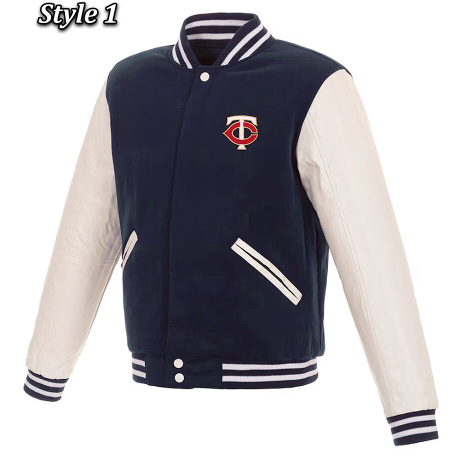 Minnesota Twins Navy & White Varsity Jacket