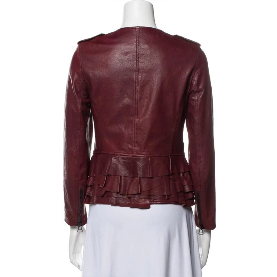 Nashville Season 2 Connie Britton Burgundy Leather Jacket